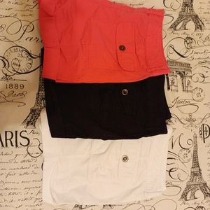 a n.a  shorts-3 pair, Black, white, pink